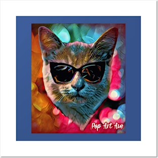 Cool Cat Whiskers Pop Art Ave Posters and Art